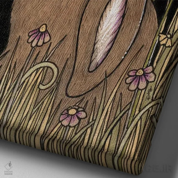 تابلو مورشن کوچک (wee: کوچک، عبارت اسکاتلندی) اثر آنیتا اینوراریتی - نمای نزدیک بافت بوم