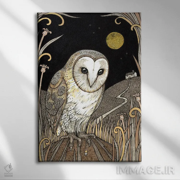 تابلو فرزانهای منتظر است اثر آنیتا اینوراریتی - نمای روبهرو روی دیوار