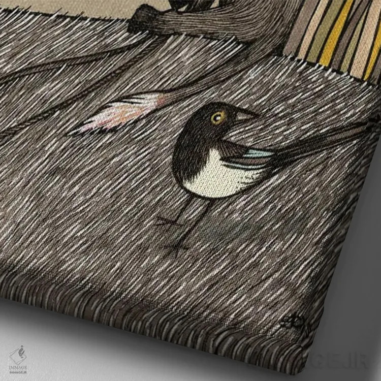 تابلو دلیله (نام کتاب مقدس/شخصیت) اثر آنیتا اینوراریتی - نمای نزدیک بافت بوم