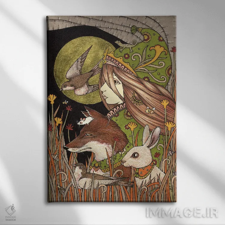 تابلو زمینیها اثر آنیتا اینوراریتی - نمای روبهرو روی دیوار