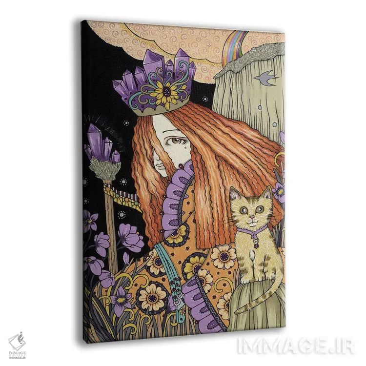 تابلو آمتیست و بنفش (سنگ قیمتی و رنگ) اثر آنیتا اینوراریتی - نمای پرسپکتیو محصول