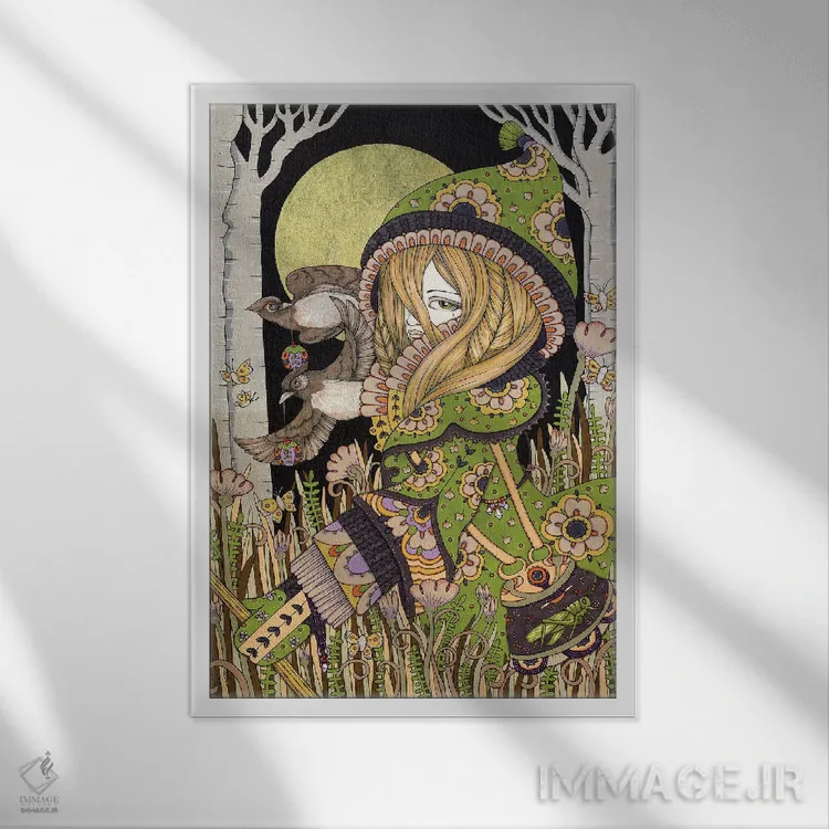 تابلو آسایش و شادی اثر آنیتا اینوراریتی - نمای قابدار سفید