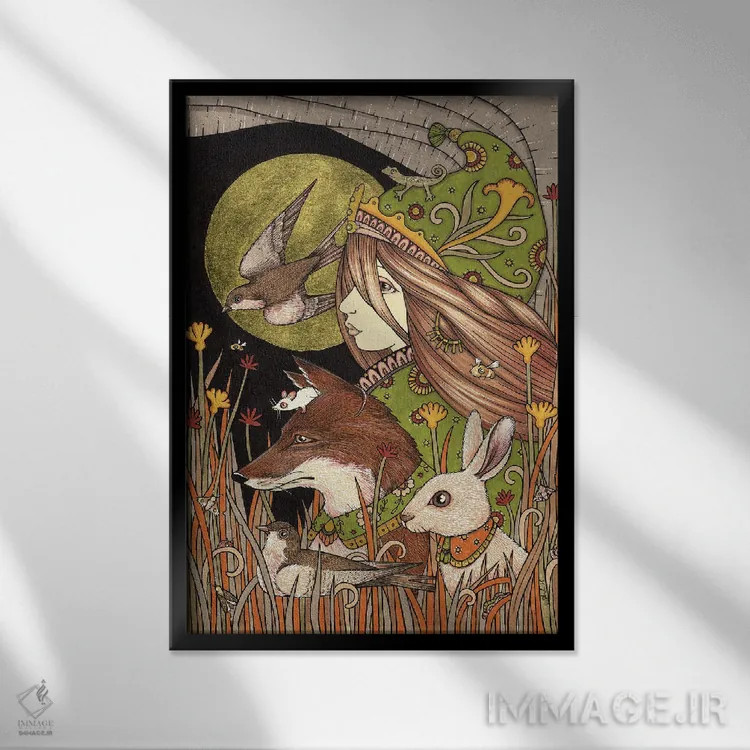 تابلو زمینیها اثر آنیتا اینوراریتی - نمای قابدار مشکی