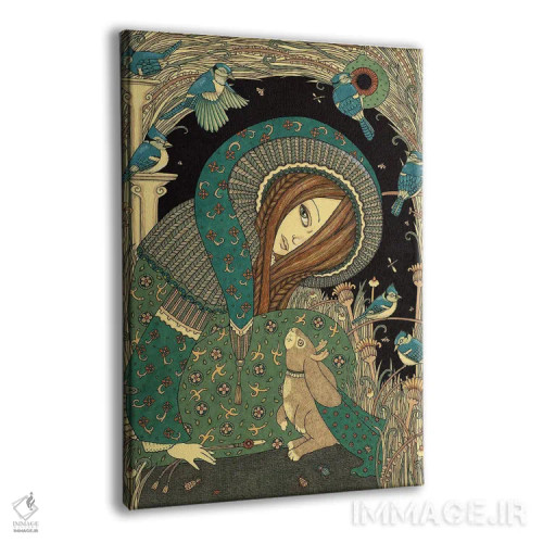 تابلو باغ جکلُپ (Jackalope: خرگوش افسانهای با شاخ) اثر آنیتا اینوراریتی - نمای پرسپکتیو محصول