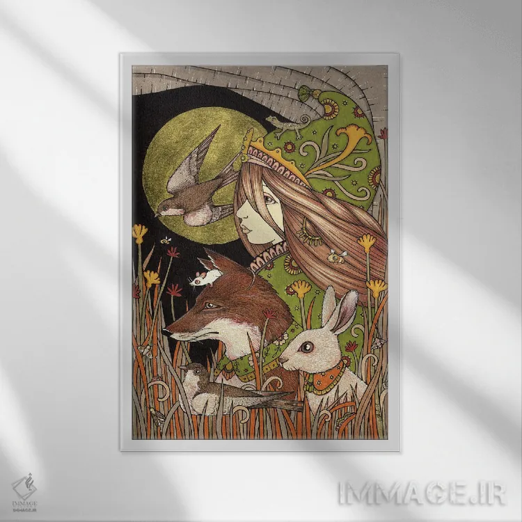 تابلو زمینیها اثر آنیتا اینوراریتی - نمای قابدار سفید