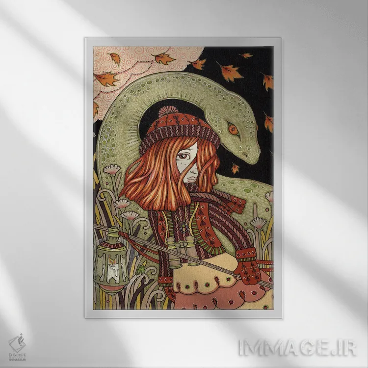 تابلو درومنادروچیت (دهکدهای در اسکاتلند) اثر آنیتا اینوراریتی - نمای قابدار سفید