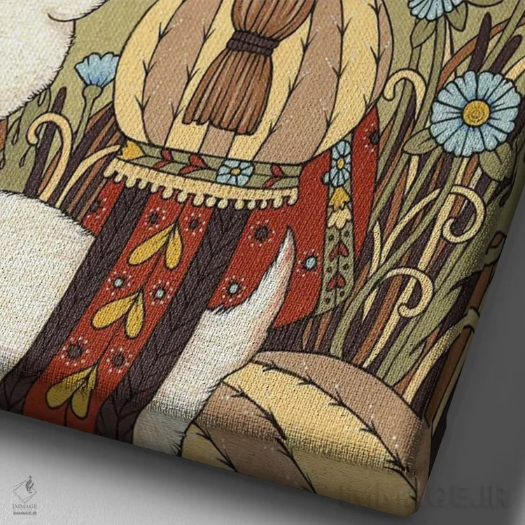 تابلو هایدی (نام دخترانه یا شخصیت مشهور) اثر آنیتا اینوراریتی - نمای نزدیک بافت بوم