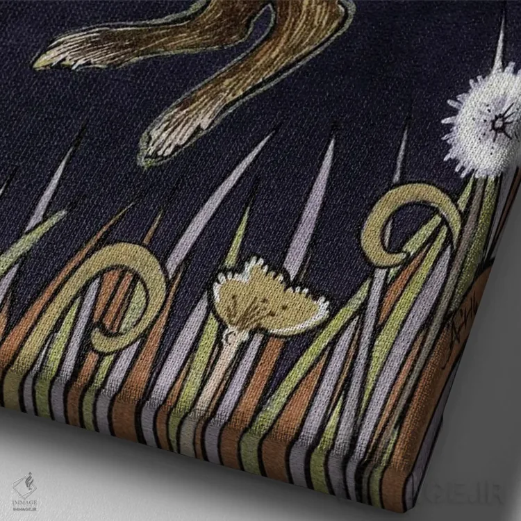 تابلو لوییس (نام شخص یا جزیره) اثر آنیتا اینوراریتی - نمای نزدیک بافت بوم