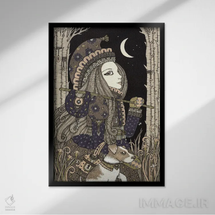 تابلو نایوس (نام خاص، نیاز به توضیح بیشتر) اثر آنیتا اینوراریتی - نمای قابدار مشکی