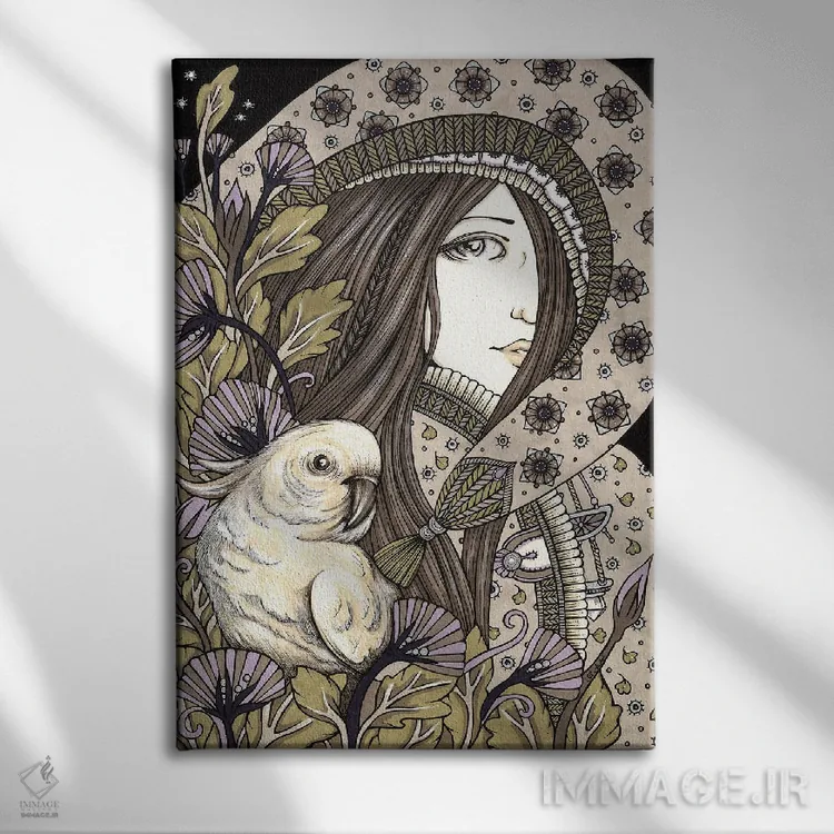 تابلو ملکه اوماِل (منطقهای تاریخی در ایرلند) اثر آنیتا اینوراریتی - نمای روبهرو روی دیوار