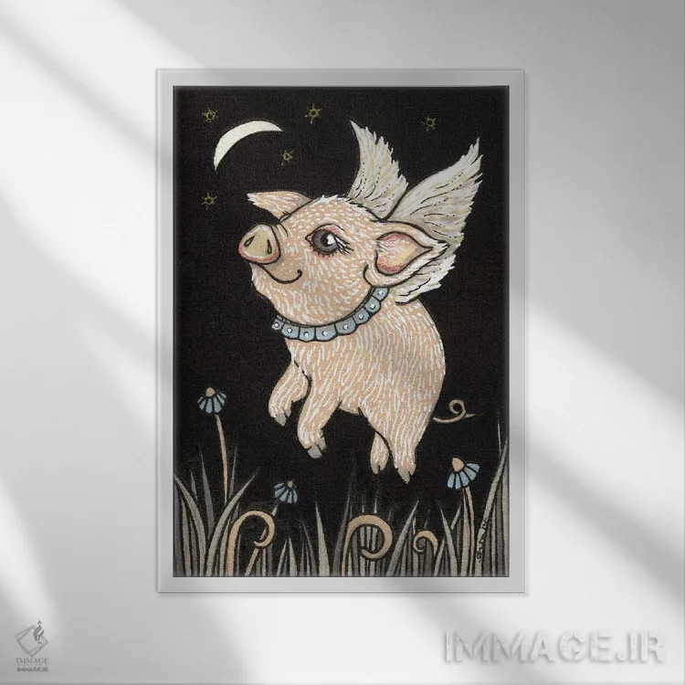 تابلو پیپ (نام کوچک، یا دانه گیاهان) اثر آنیتا اینوراریتی - نمای قابدار سفید