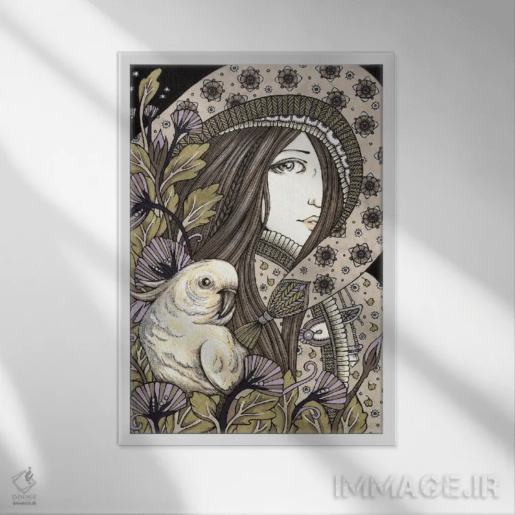 تابلو ملکه اوماِل (منطقهای تاریخی در ایرلند) اثر آنیتا اینوراریتی - نمای قابدار سفید