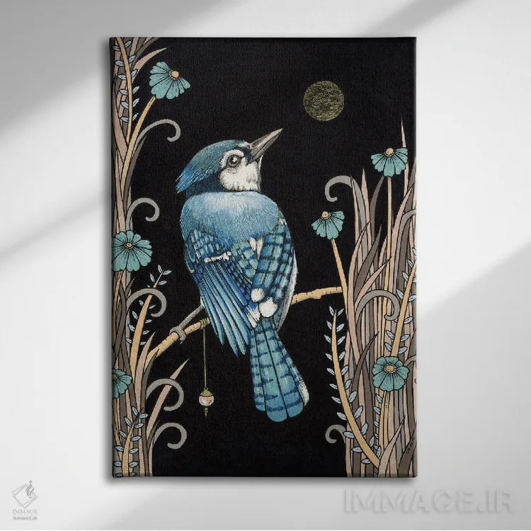 تابلو چیزی قرض گرفتهشده اثر آنیتا اینوراریتی - نمای روبهرو روی دیوار