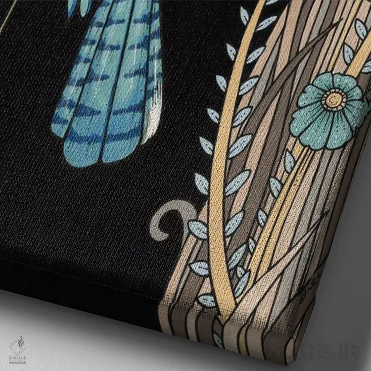 تابلو چیزی قرض گرفتهشده اثر آنیتا اینوراریتی - نمای نزدیک بافت بوم