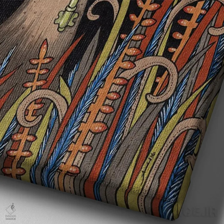 تابلو کلید ماهیگیر اثر آنیتا اینوراریتی - نمای نزدیک بافت بوم