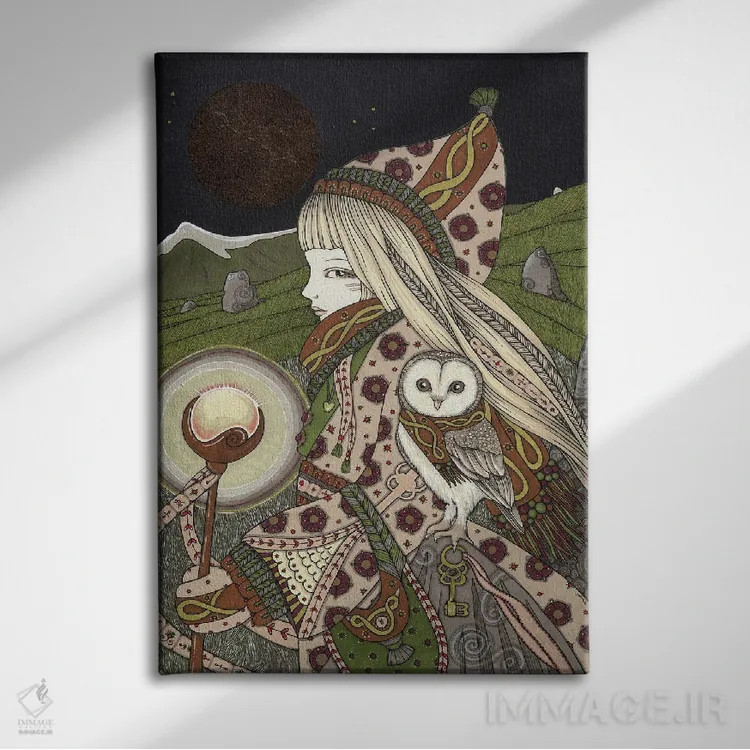 تابلو زاهد (گوشهنشین) اثر آنیتا اینوراریتی - نمای روبهرو روی دیوار