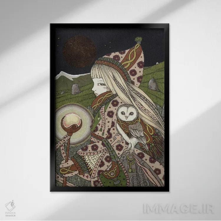 تابلو زاهد (گوشهنشین) اثر آنیتا اینوراریتی - نمای قابدار مشکی