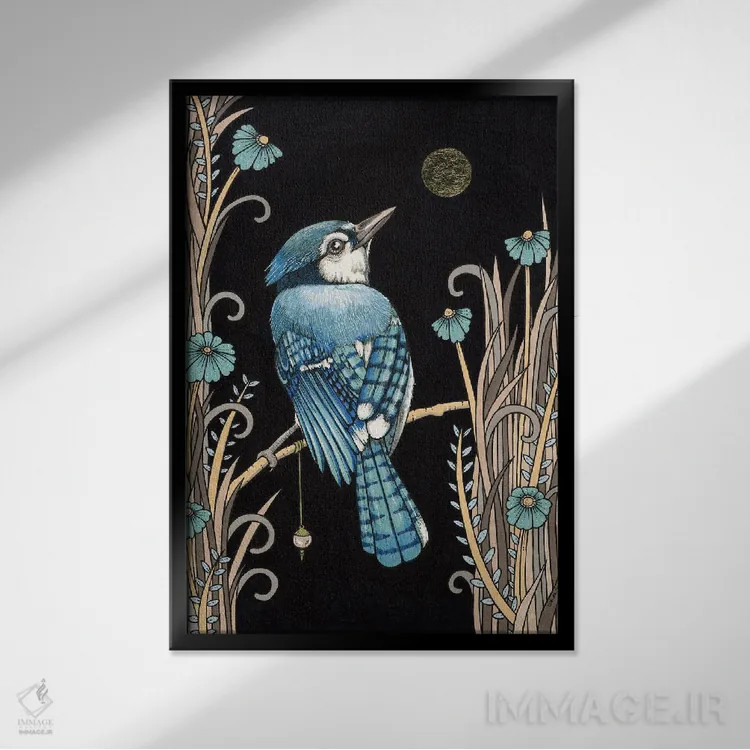 تابلو چیزی قرض گرفتهشده اثر آنیتا اینوراریتی - نمای قابدار مشکی