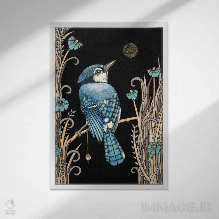 تابلو چیزی قرض گرفتهشده اثر آنیتا اینوراریتی - نمای قابدار سفید