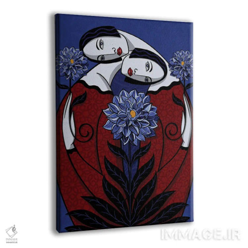 تابلو کوکبهای آبی اثر آسایزا - نمای پرسپکتیو محصول