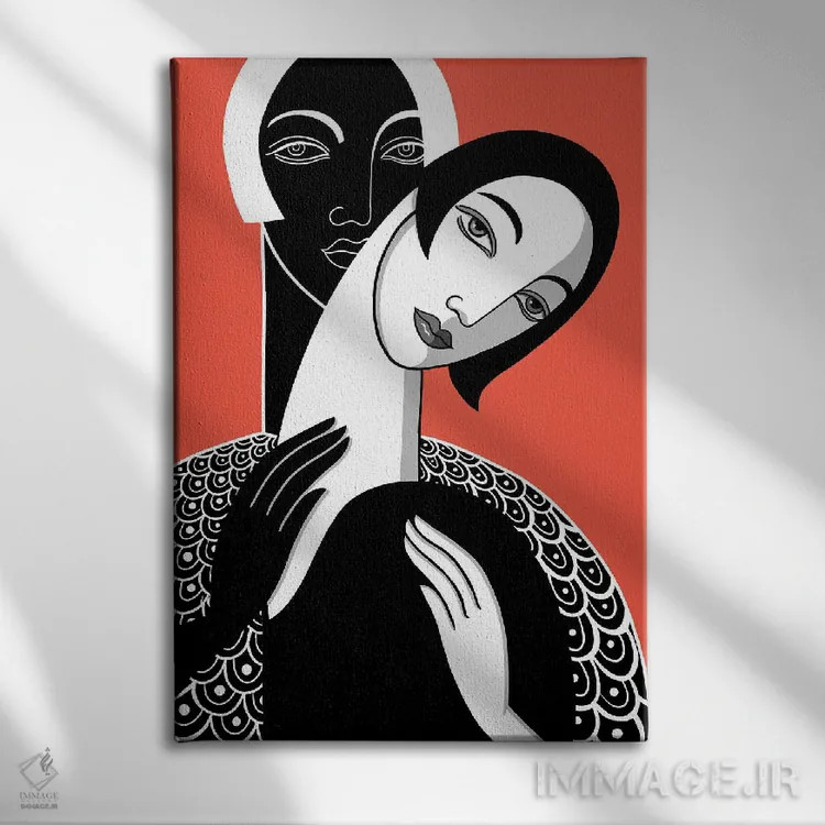 تابلو لمس اثر آسایزا - نمای روبهرو روی دیوار