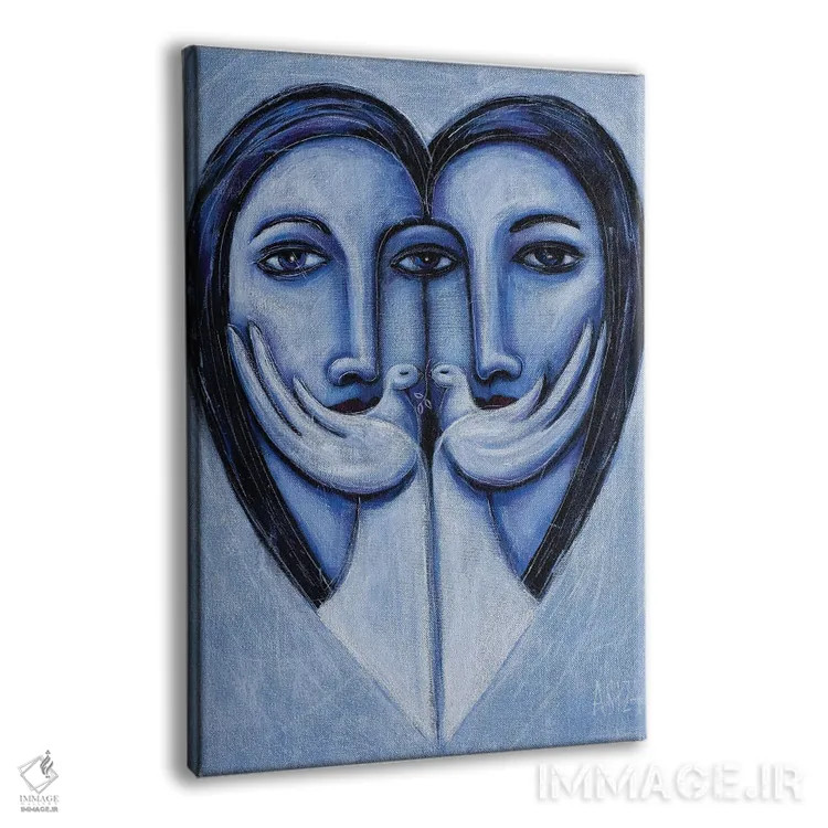 تابلو عشق و آرامش اثر آسایزا - نمای پرسپکتیو محصول