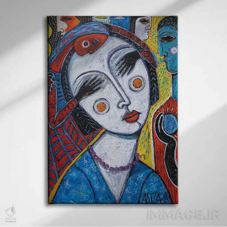 تابلو عشق خاموش - راست اثر آسایزا - نمای روبهرو روی دیوار