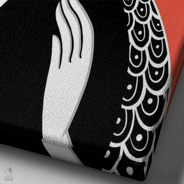 تابلو لمس اثر آسایزا - نمای نزدیک بافت بوم