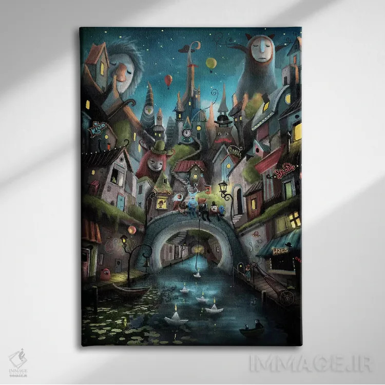 تابلو نوکقلهها اثر الکساندر یانسون - نمای روبهرو روی دیوار