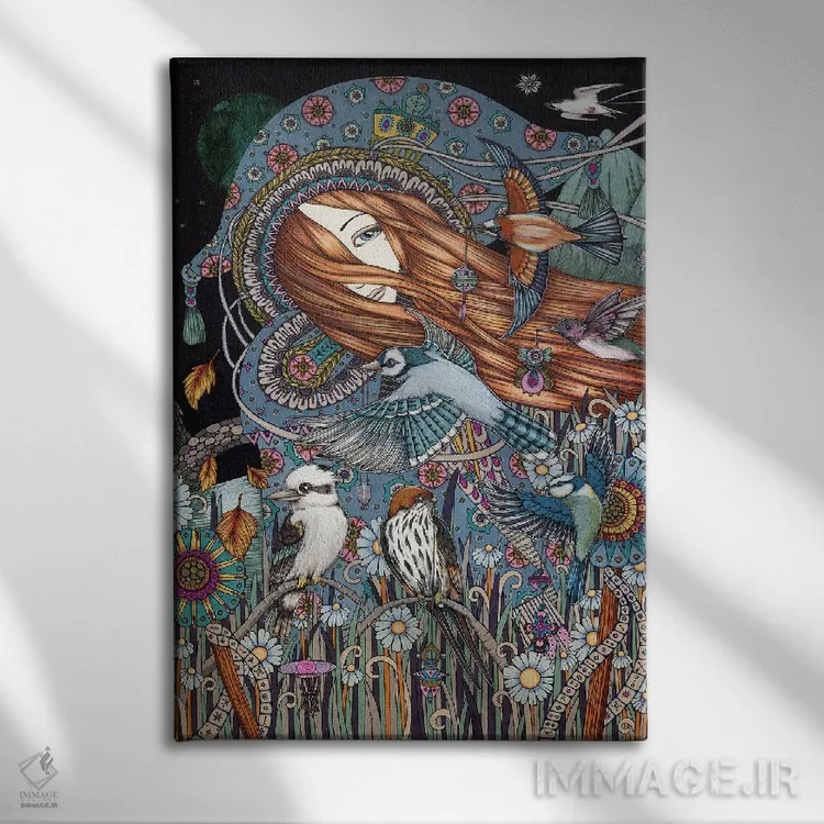 تابلو همزمانی (رویداد همزمان معنادار) اثر آنیتا اینوراریتی - نمای روبهرو روی دیوار