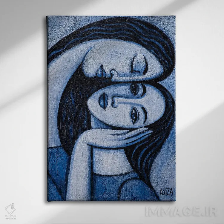 تابلو مهرورزی ۲ اثر آسایزا - نمای روبهرو روی دیوار