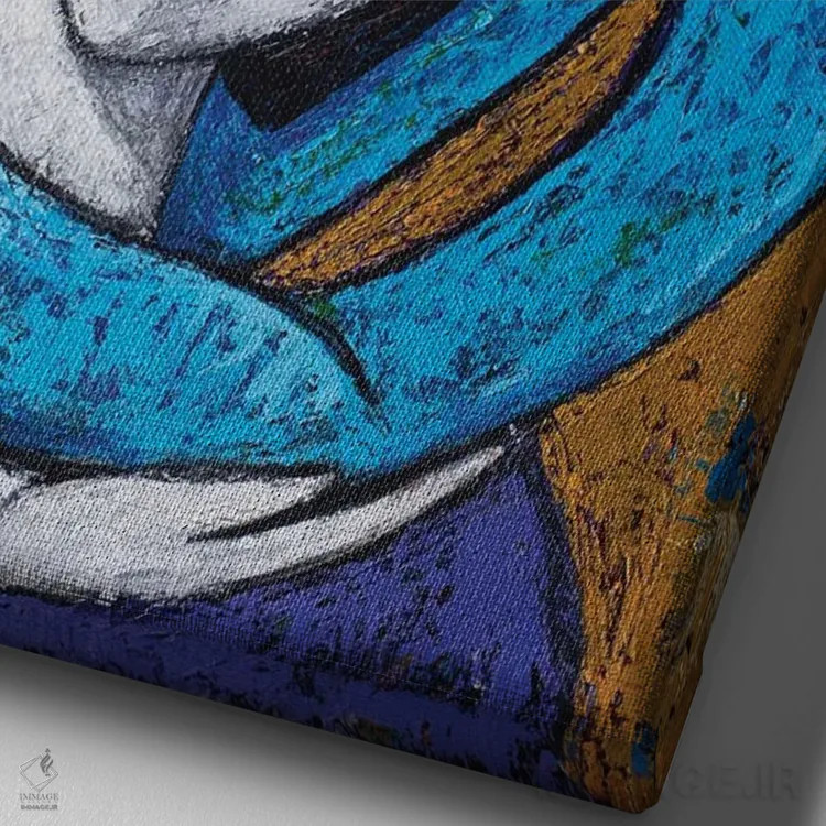 تابلو مهرورزی اثر آسایزا - نمای نزدیک بافت بوم