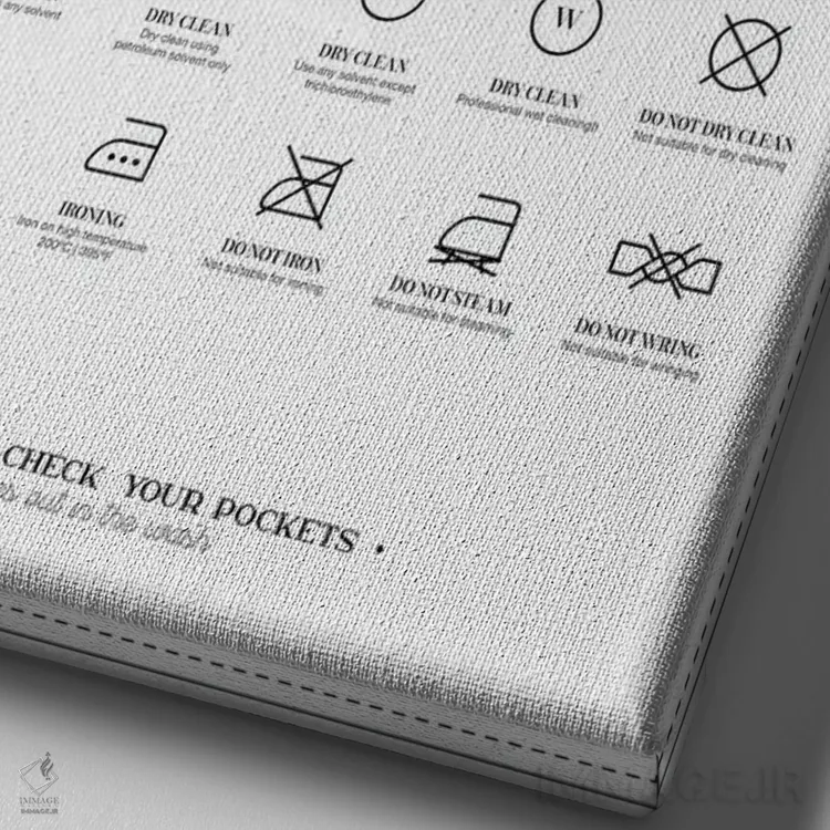 تابلو راهنمای لباسشویی اثر آندریا جیسید - نمای نزدیک بافت بوم