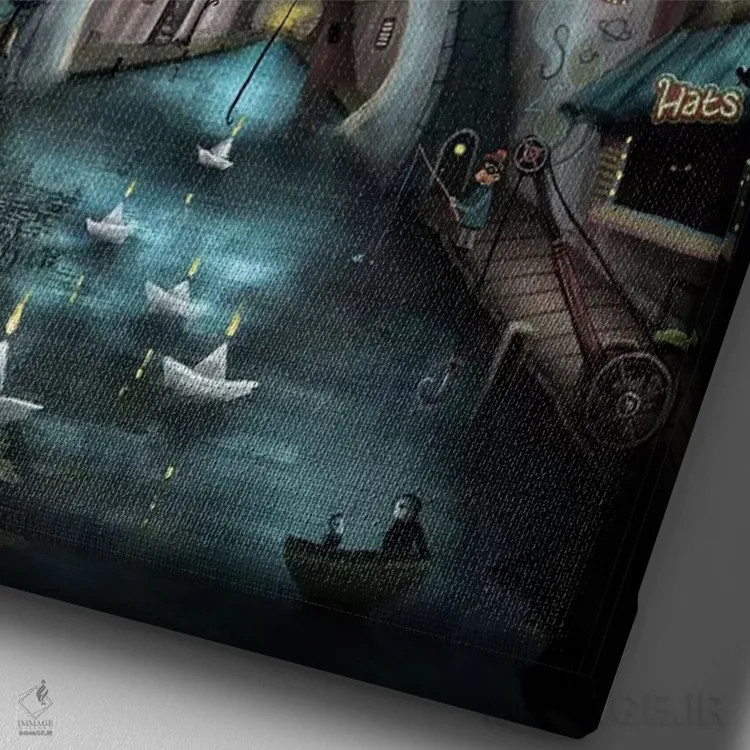 تابلو نوکقلهها اثر الکساندر یانسون - نمای نزدیک بافت بوم