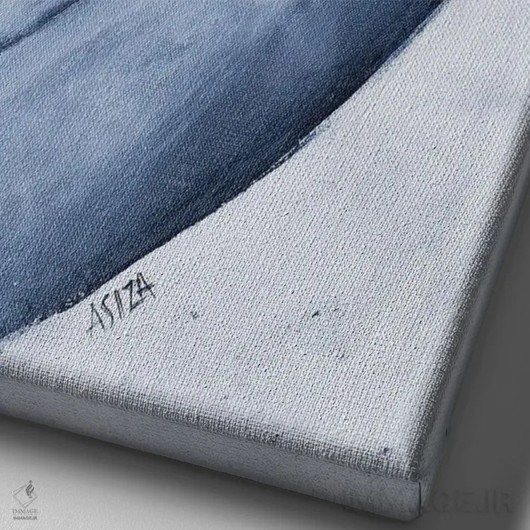 تابلو سفید اثر آسایزا - نمای نزدیک بافت بوم