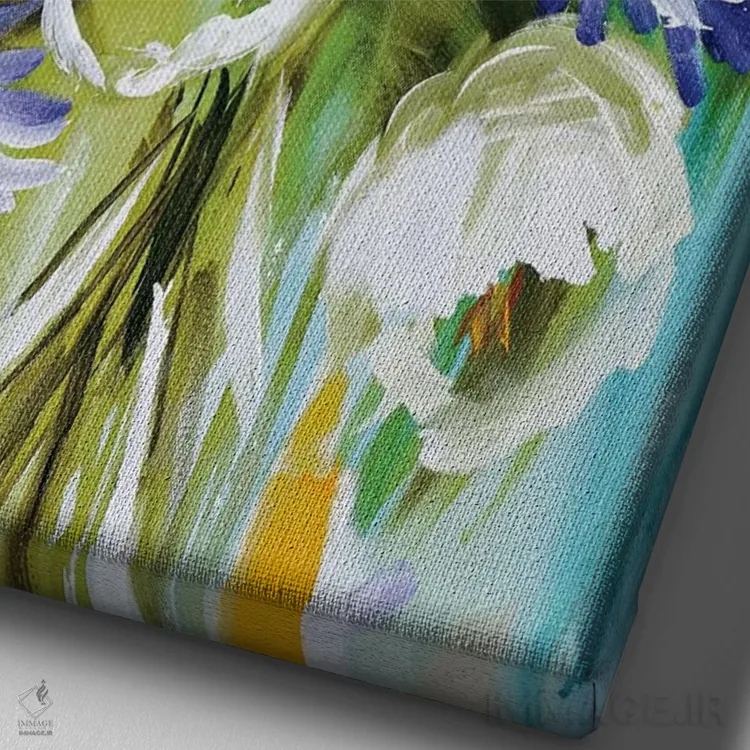 تابلو درخشش تابستانی اثر آماندا جی. بروکس - نمای نزدیک بافت بوم