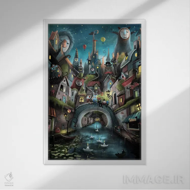 تابلو نوکقلهها اثر الکساندر یانسون - نمای قابدار سفید