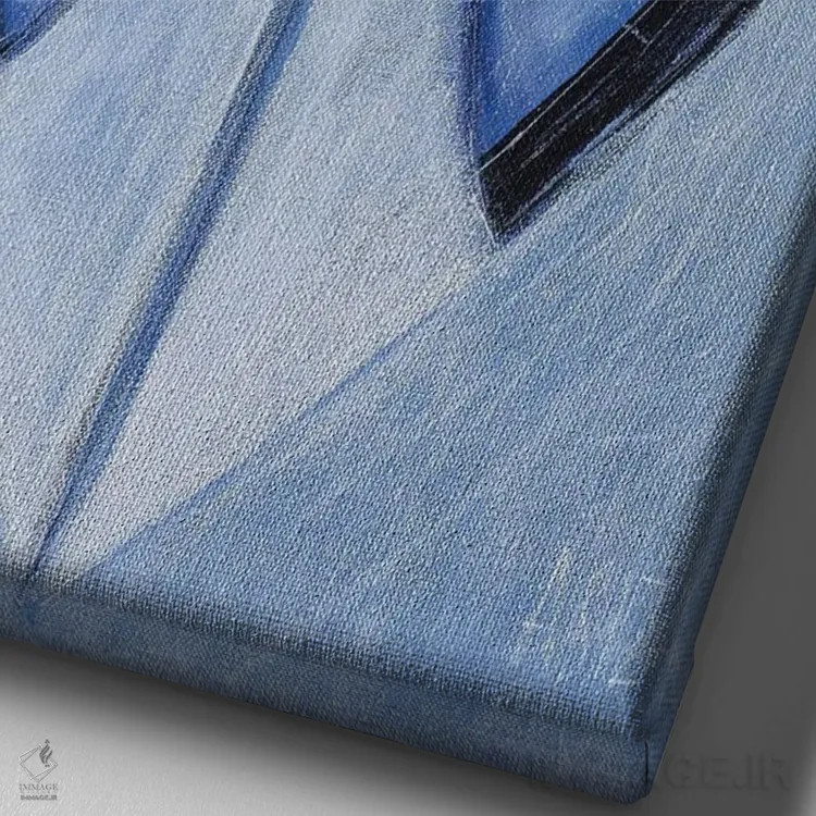 تابلو عشق و آرامش اثر آسایزا - نمای نزدیک بافت بوم