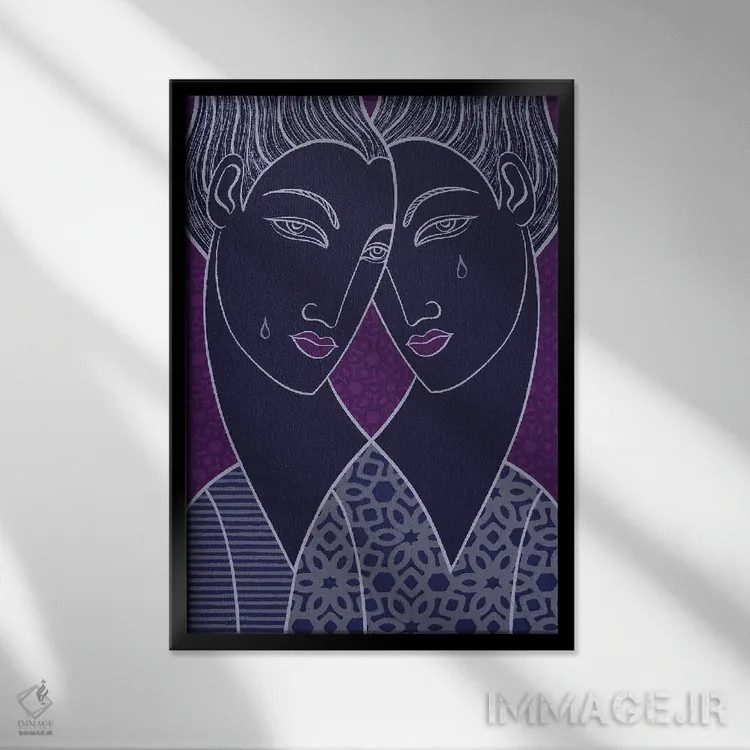 تابلو ملانکولیا (افسردگی یا مالیخولیا) اثر آسایزا - نمای قابدار مشکی