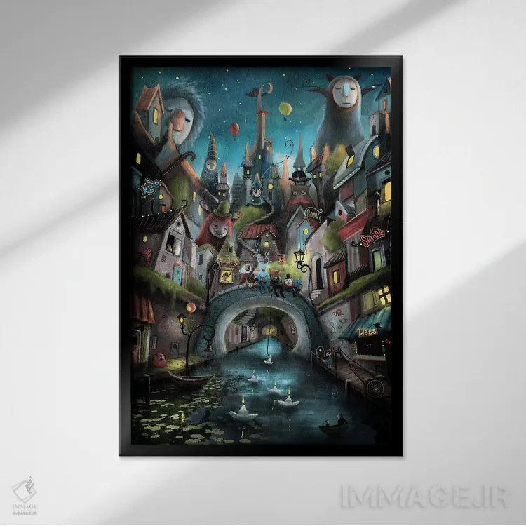 تابلو نوکقلهها اثر الکساندر یانسون - نمای قابدار مشکی