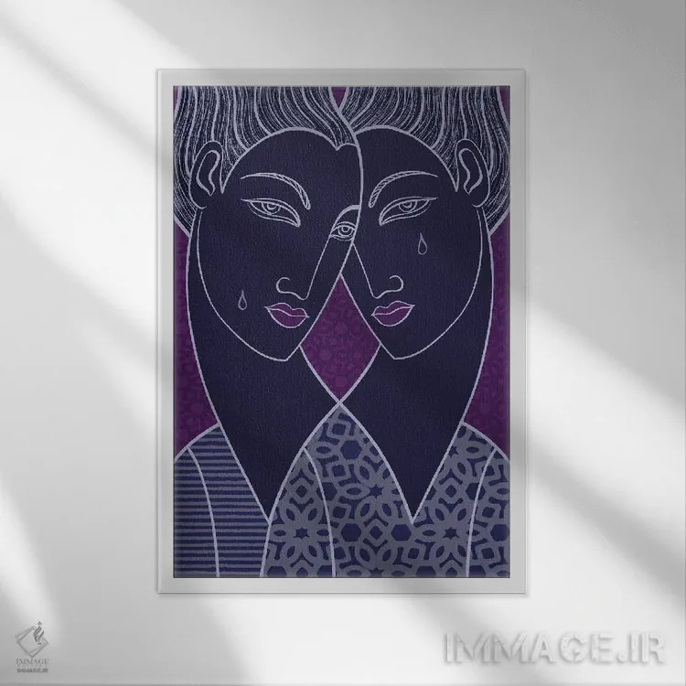 تابلو ملانکولیا (افسردگی یا مالیخولیا) اثر آسایزا - نمای قابدار سفید