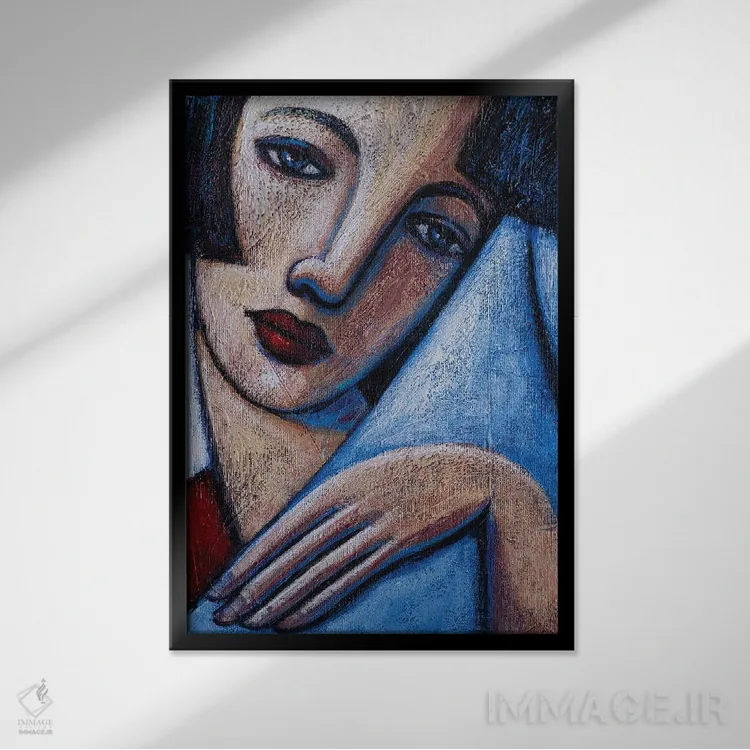 تابلو نزدیک من اثر آسایزا - نمای قابدار مشکی