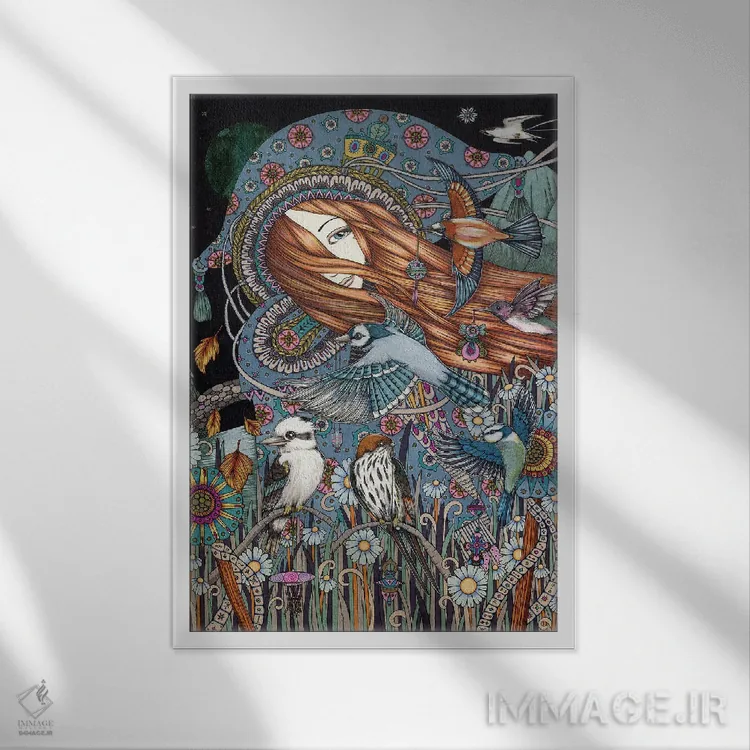 تابلو همزمانی (رویداد همزمان معنادار) اثر آنیتا اینوراریتی - نمای قابدار سفید