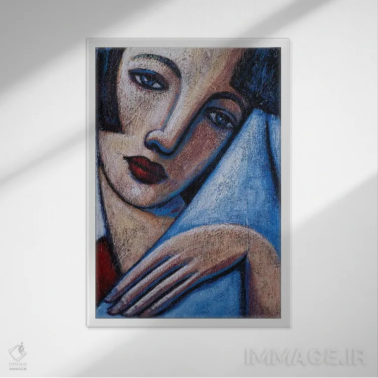 تابلو نزدیک من اثر آسایزا - نمای قابدار سفید