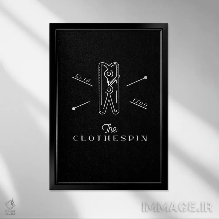 تابلو رختشویی اثر آندریا جیسید - نمای قابدار مشکی