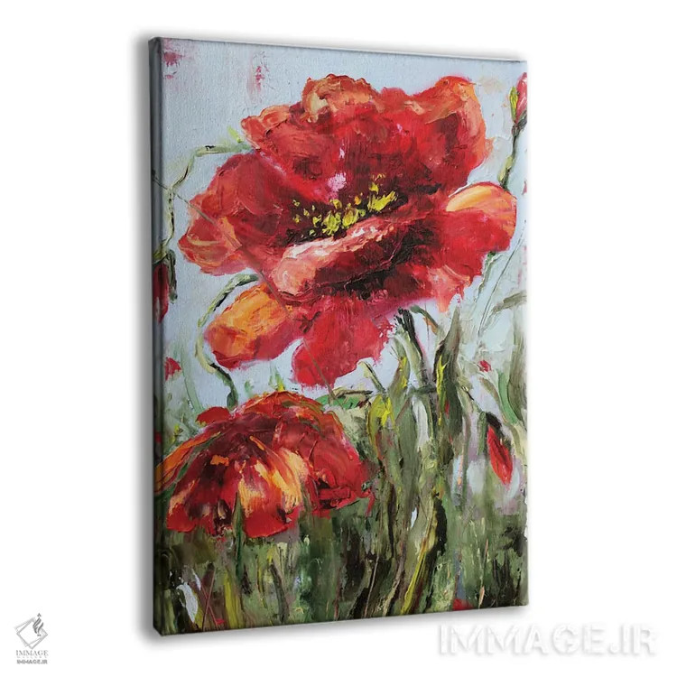 تابلو شقایقها اثر الکساندرا جاگودا - نمای پرسپکتیو محصول