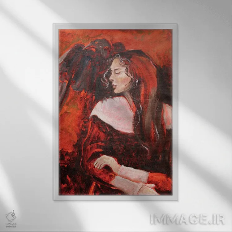 تابلو تقدیم به راز اثر الکساندرا جاگودا - نمای قابدار سفید