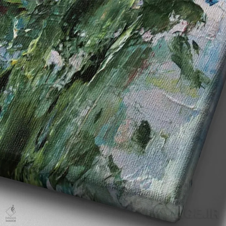 تابلو رزهای صورتی اثر الکساندرا جاگودا - نمای نزدیک بافت بوم