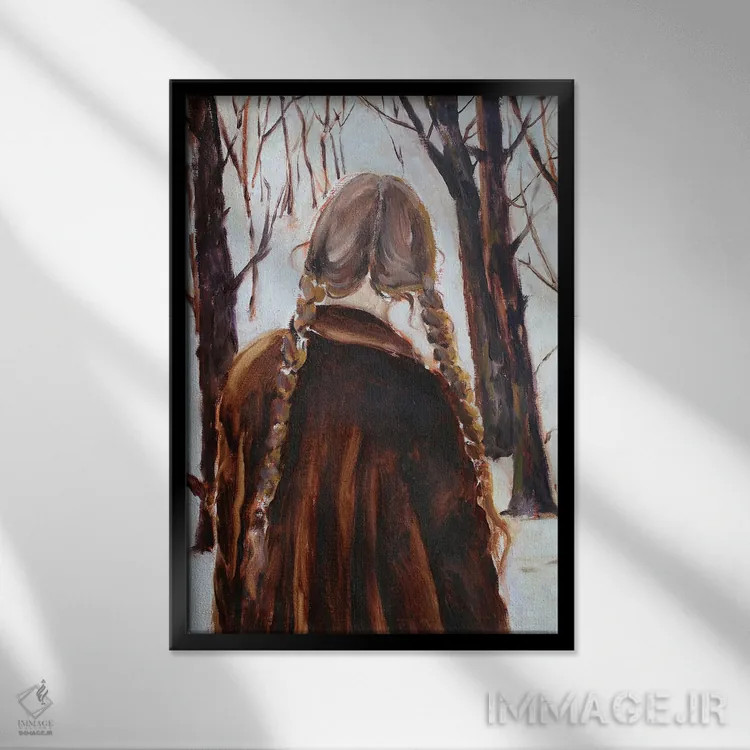 تابلو جنگل اثر الکساندرا جاگودا - نمای قابدار مشکی