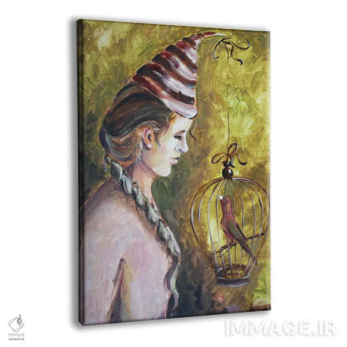 تابلو پرنده کوچک اثر الکساندرا جاگودا - نمای پرسپکتیو محصول